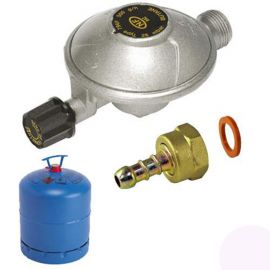 TYPE 794F DETENDEUR CAMPING NF GAZ 500G/H 28MB entrée m16x150-sortie m20x150+raccord tétine