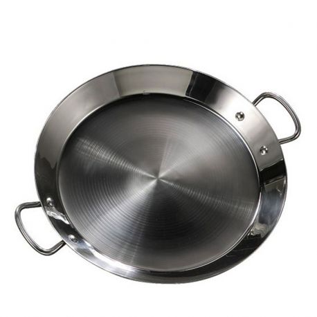 Plat à Paella inox 28cm spécial induction pour 3 personnes