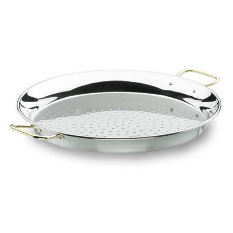 Plat à Paella 40cm en inox pour 10 personnes