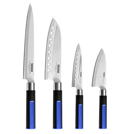 Set de quatre couteaux Japonais en acier inoxydable