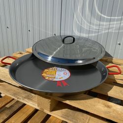 Plat à Paella Garcima acier 30cm + couvercle inox pour 4 personnes