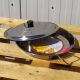 Plat à Paella 36cm en inox + couvercle inox pour 7 personnes 