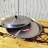 Plat à Paella 46cm en inox + couvercle inox pour 12 personnes 