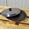 Plat à paella Induction en inox anti-adhésive 40cm + couvercle pour 10 personnes