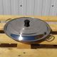 Plat à paella Induction en inox anti-adhésive 50cm + couvercle inox pour 14 personnes