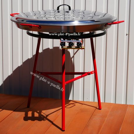 Kit à paella pour 50 personnes - Poêle acier brûleur classique