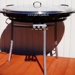 Kit à paella Pro pour 120 personnes - poêle émaillée 115cm
