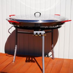Kit à paella Pro pour 50 personnes - poêle acier 90cm