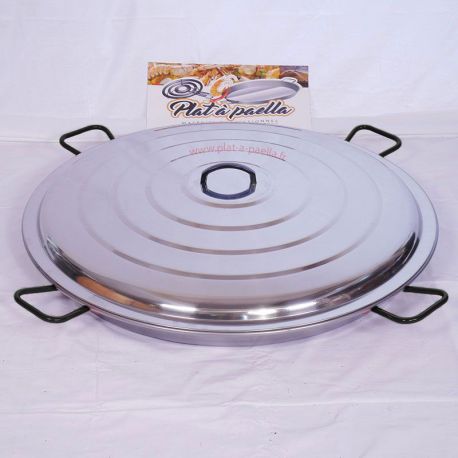 Plat à Paella 90cm Garcima Pata Negra + couvercle inox