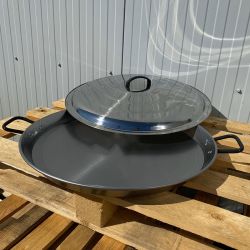 Plat à Paella 60cm Garcima Pata Negra + couvercle inox