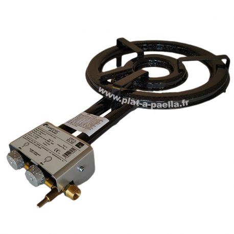 Bruleur gaz de ville surpuissant 38cm haut de gamme avec thermocouple + veilleuse - 14.5kW
