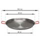 Plat à Paella inox 46cm spécial induction + couvercle pour 12 personnes