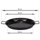 Plat à Paella Garcima émaillé 65cm + couvercle inox pour 25 personnes