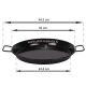 Plat à Paella Garcima émaillé 50cm + couvercle inox pour 14 personnes