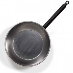 Poêle professionnelle lyonnaise induction en acier poli 28cm - Pata Negra