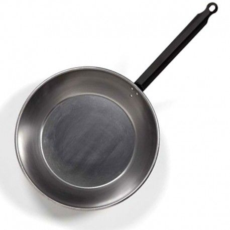 Poêle professionnelle lyonnaise induction en acier poli 28cm - Pata Negra