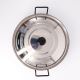 Poêle creuse émaillée 40cm avec couvercle Inox - Garcima