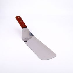 Spatule plate en inox avec manche en bois (36cm)