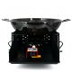 Kit Poêle creuse - BBQ40 pour 16 personnes - Plat creux émaillé 40cm - Couvercle