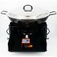 Kit Poêle creuse - BBQ40 pour 16 personnes - Plat creux émaillé 40cm - Couvercle