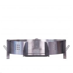 Pare flamme INOX avec pied pour réchauds diamètre 500mm à 700mm