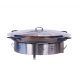 Mini kit à paella - 50 personnes - Pare-flamme inox - Plat émaillé - couvercle