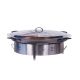 Mini kit à paella - 50 personnes - Pare-flamme inox - Plat acier - veilleuse - thermocouple