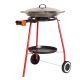 Kit à paella sur roues - poêle acier avec couvercle inox 12 personnes