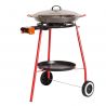 Kit à paella sur roues - poêle acier avec couvercle inox 12 personnes