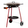 Kit à paella sur roues - poêle émaillée avec couvercle inox 12 personnes