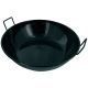 Poêle creuse émaillée 28cm avec couvercle Inox - Garcima