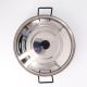 Poêle creuse émaillée 26cm avec couvercle Inox - Garcima