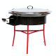 Kit à paella - BBQ60 pour 30 personnes - Plat acier avec couvercle inox et pare-flammes