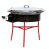 Kit à paella - BBQ70 pour 40 personnes - Plat acier avec couvercle inox