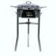 Kit à paella - Pare-flammes inox - 20 personnes - Plat et couvercle inox