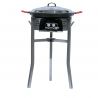Kit à paella - Pare-flammes inox - 20 personnes - Plat anti-adhérent et couvercle inox - thermocouple