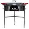 Kit à paella 50 personnes - Pare-flammes inox - Plat acier - Couvercle