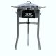 Kit à paella - Pare-flammes inox - 30 personnes - Plat et couvercle inox - thermocouple