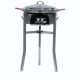 Kit à paella - Pare-flammes inox - 30 personnes - Plat Acier - Couvercle - Thermocouple
