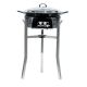 Kit à paella - Pare-flammes inox - 30 personnes - Plat émaillé avec couvercle inox - thermocouple