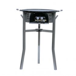 Kit plancha en fonte émaillée - bbq45 inox - pour 20 personnes