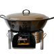 Kit Poêle creuse - BBQ40 pour 50 personnes - Plat creux émaillé 60cm - Couvercle