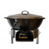 Kit Poêle creuse - BBQ50 pour 70 personnes - Plat creux émaillé 65cm - Couvercle
