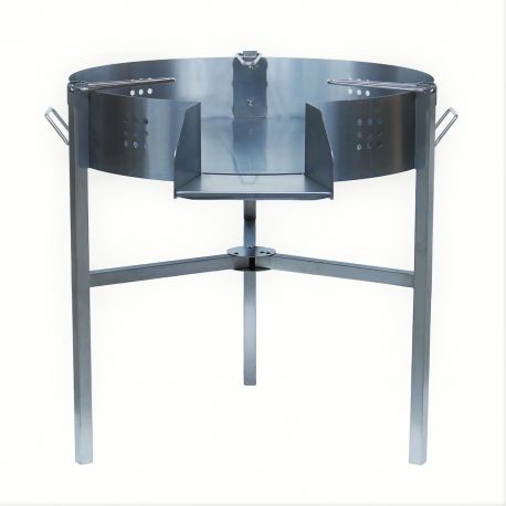 Pare flamme 80 cm INOX avec pied pour réchauds diamètre 500mm à 700mm