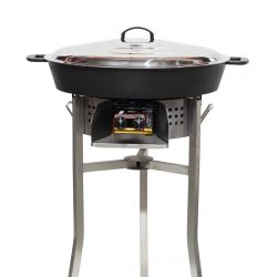 Kit tartiflette pare flammes inox 45cm - Poêle fonte 50cm