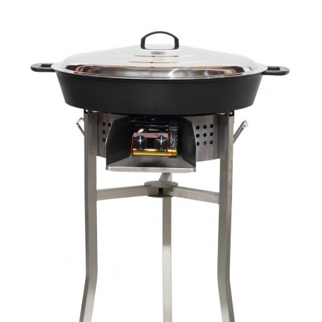 Kit tartiflette pare flammes inox 45cm - Poêle fonte 65cm
