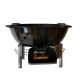 Kit Poêle creuse - pare flame 45cm inox pour 70 personnes - Plat creux émaillé 65cm - Couvercle
