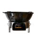 Kit Poêle creuse - pare flame 45cm inox pour 70 personnes - Plat creux émaillé 65cm - Couvercle