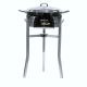 Kit à paella - Pare-flammes inox - 14 personnes - Plat émaillé et couvercle inox