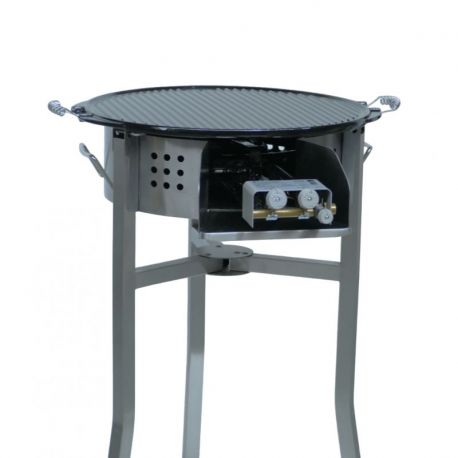 Kit plancha fonte émaillée 65cm - bbq45 inox - Thermocouple 
